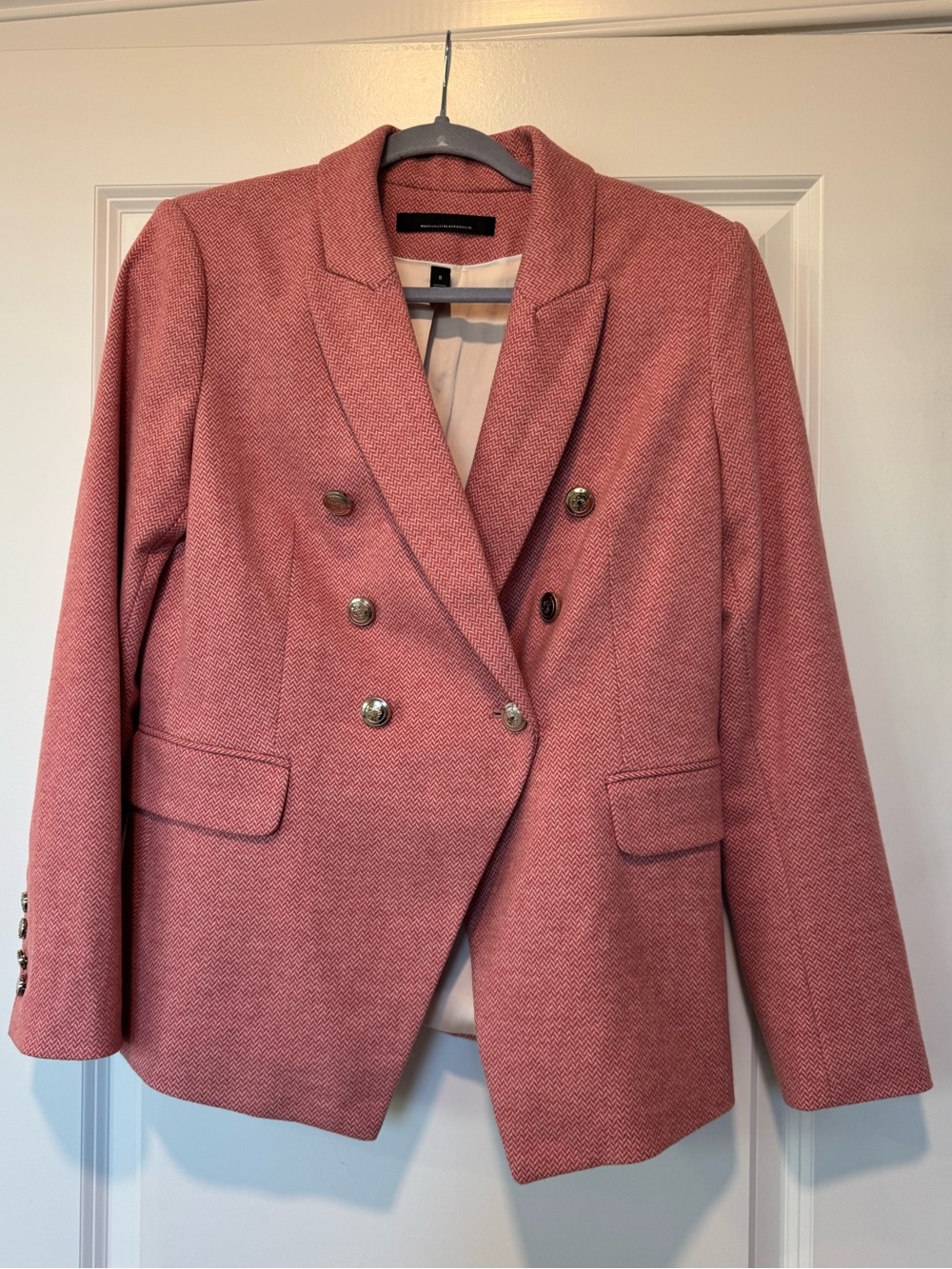 White House Black Market Pink Double-Breasted Blazer - Picture 3 of 8